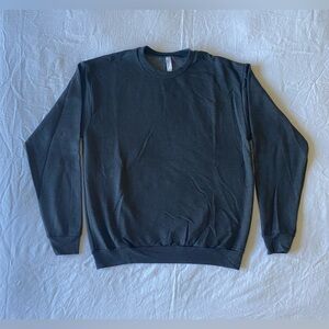 American Apparel Crewneck Sweatshirt Unisex Large Charcoal